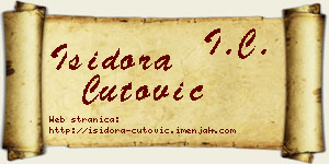 Isidora Čutović vizit kartica